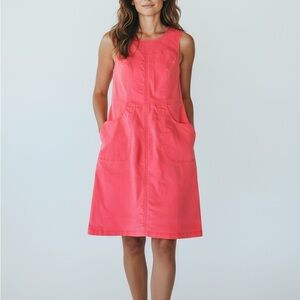 Boden UK Size 2R Vibrant Pink Sleeveless Dress With Pockets